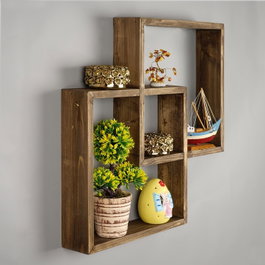 Hanah Home Estantería Decorativa de Madera Maciza Raf342
